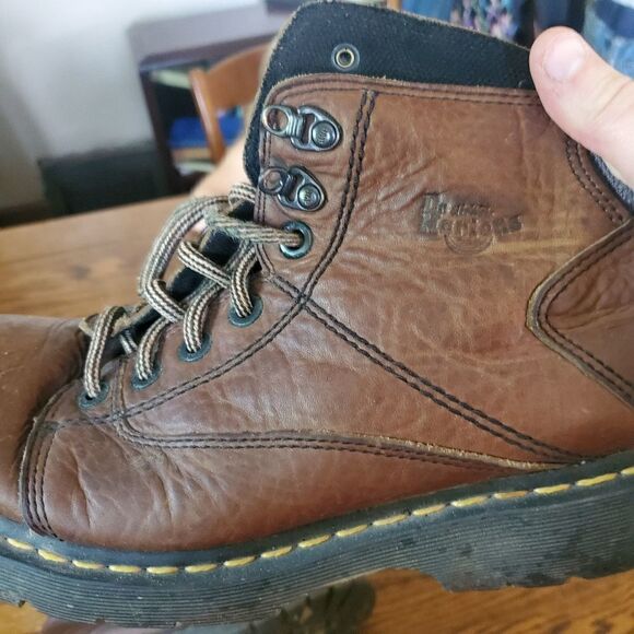 Dr. Martens brown leatger lace up men boots sz. 10 main image 5